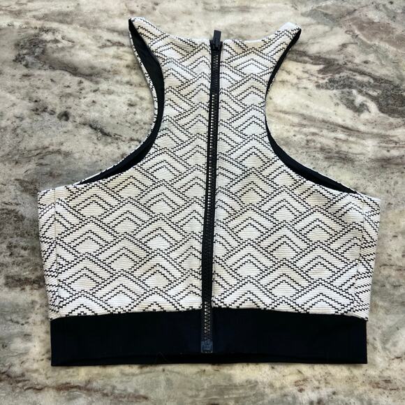 Express Black + White Racerback Crop Blouse XS - Picture 4 of 4